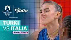 Turki vs Italia - Semifinal - Bola Voli Putri - Highlights | Olympic Games Paris 2024