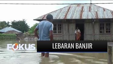 Warga Samarinda Lebaran di Tengah Banjir