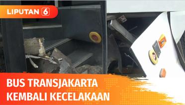 Ironis, Bus Transjakarta Kecelaan Gara-gara Botol Air Mineral Jatuh di Ruang Kemudi | Liputan 6