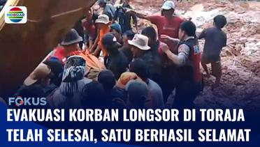 Evakuasi Korban Longsor di Toraja Telah Selesai, Satu Korban Terakhir Berhasil Selamat | Fokus
