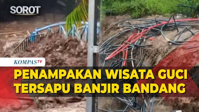Penampakan Kawasan Wisata Guci di Tegal Tersapu Banjir Bandang