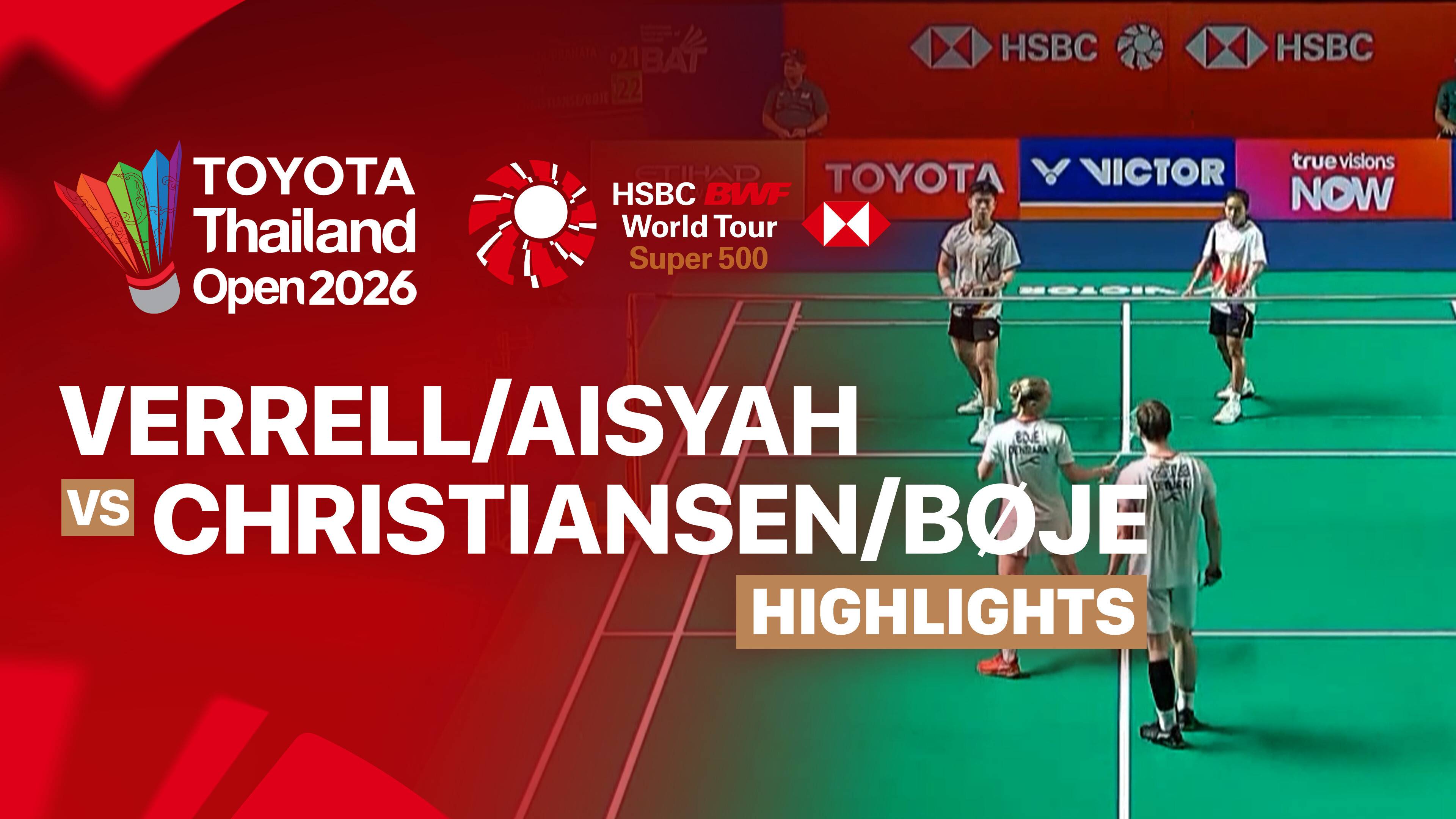 Verrell Yustin Mulia/Aisyah Salsabila Putri Pranata (INA) vs Mathias Christiansen/Alexandra Boje (DEN) - Mixed Doubles Round of 16 | TOYOTA Thailand Open 2026