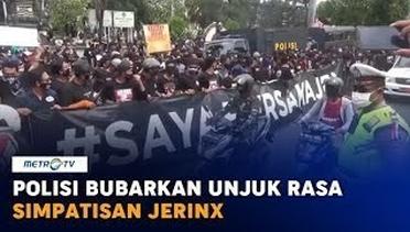 Polisi Bubarkan Unjuk Rasa Simpatisan Jerinx di PN Denpasar