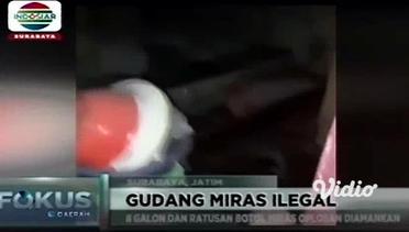 Polrestabes Surabaya Gerebek Gudang Miras Oplosan. Surabaya, Jawa Timur