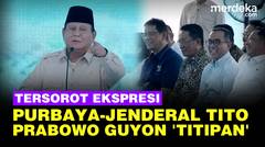 Tersorot Ekspresi Menkeu Purbaya & Eks Kapolri Jenderal Tito saat Prabowo Guyon 'Orang Titipan'