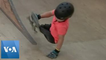 10-Year-Old Skateboarder Without Legs Goes Viral