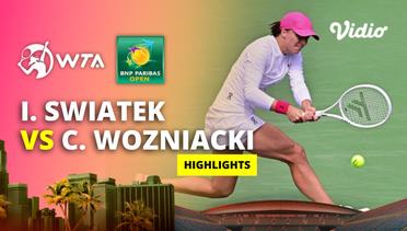 Quarterfinal: Iga Swiatek vs Caroline Wozniacki - Highlights | WTA BNP Paribas Open 2024