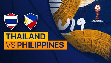 Full Match - Thailand vs Filipina | AFF U-19 Championship 2022