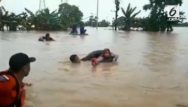 Detik-Detik Evakuasi Korban Banjir Gowa