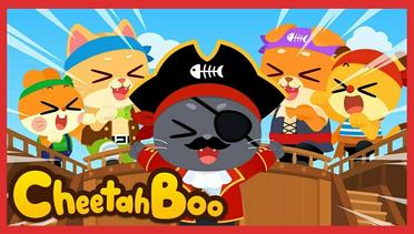Ahoy, Set Sail with Cat Pirates | Animals songs | Nursery rhymes | Kids song | #Cheetahboo
