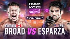 FULL FIGHT: Jonnie Broad vs Will Esparza | Karate Combat 39