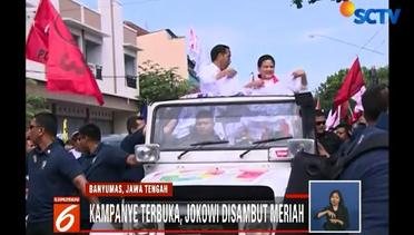 Kampanye di Banyumas, Jokowi Bagi-Bagi Kaos dari Atas Mobil - Liputan 6 Siang