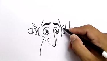 AMAZING, how to turn word DRACULA into CARTOON for kids . VERY EASY