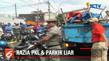 Semrawut, Razia PKL dan Parkir Liar Dilakukan di Kawasan Jatinegara - Liputan6 Malam