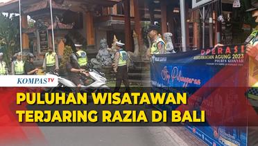 Tak Pakai Helm, Puluhan Wisatawan di Bali Terjaring Razia Polisi Lalu Lintas