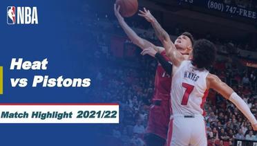 Match Highlight | Miami Heat vs Detroit Pistons | NBA Regular Season 2021/22