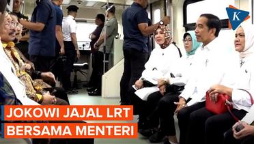 Momen Presiden Jokowi Jajal LRT Jabodebek Bersama Menteri-menteri
