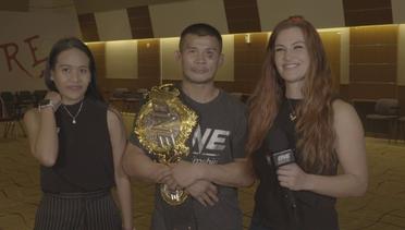 Backstage With Nong-O & Miesha Tate | ONE: EDGE OF GREATNESS Interview