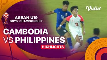 Cambodia vs Philippines - Highlights | ASEAN U19 Boys Championship 2024