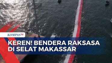 Upacara Sambut HUT RI ke-78 di Dasar Laut hingga Bendera Sepanjang 78 Meter di Selat Makassar