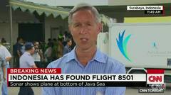 'The airplane is on the bottom of the Java Sea'