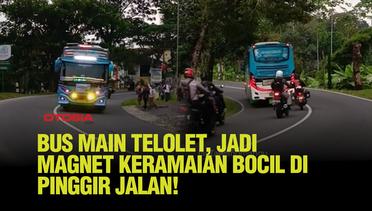 Suasana Gembira di Belokan Jalan, Anak-Anak Bergembira Sambut Klakson Telolet Bus!