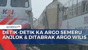 Setelah Anjlok, Kereta Argo Semeru Ditabrak KA Argo Wilis dari Arah Bandung