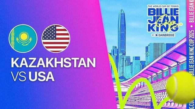 Kazakhstan vs USA - Full Match | Billie Jean King Cup 2025