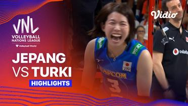 Jepang vs Turki - Highlights | Women's Volleyball Nations League 2024