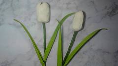 Cara buat bunga Tulip Putih dari kertas krep