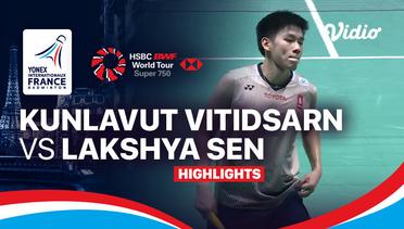 Men's Single Semifinal: Kunlavut Vitidsarn (THA) vs  Lakshya Sen (IND)  - Highlights | Yonex French Open 2024