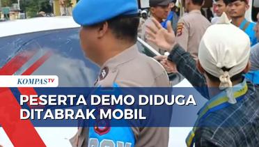 Diduga Tabrak Peserta Aksi Demo di Pandeglang, Sebuah Mobil SUV Diamuk Massa!