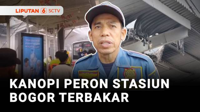 Kanopi Peron Stasiun Bogor Terbakar | Liputan 6