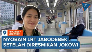 Suasana Hari Pertama LRT Jabodebek Dibuka untuk Umum