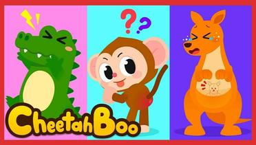 Please help the sick animals! | Fun animal songs | Nursery rhymes | Kids song | #Cheetahboo