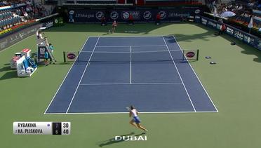 Match Highlight | Elena Rybakina 2 vs 0 Karolina Pliskova | WTA Dubai Tennis Championships 2020
