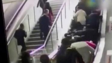VIDEO: Mengagetkan, Eskalator di China Tiba-tiba Bergerak Mundur