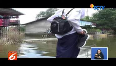 Banjir Belum Surut, Warga Wajo Beraktivitas dengan Perahu - Liputan6 Siang