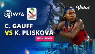 Coco Gauff vs Karolina Pliskova - Highlights | WTA Dubai Duty Free Tennis Championships 2024
