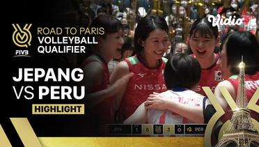Match Highlights | Jepang vs Peru | Women's FIVB Road to Paris Volleyball Qualifier