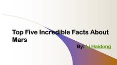 Incredible Facts About Mars by Li Haidong