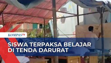 Gedung Sekolah Nyaris Ambruk, Siswa SD di Sukabumi Terpaksa Belajar di Tenda Darurat