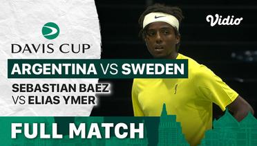 Full Match | Grup A: Argentina vs Sweden | Sebastian Baez vs Elias Ymer | Davis Cup 2022