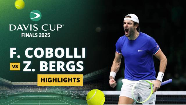 Semifinal: Flavio Cobolli (ITA) vs Zizou Bergs (BEL) - Highlight | Davis Cup Final 8 2025