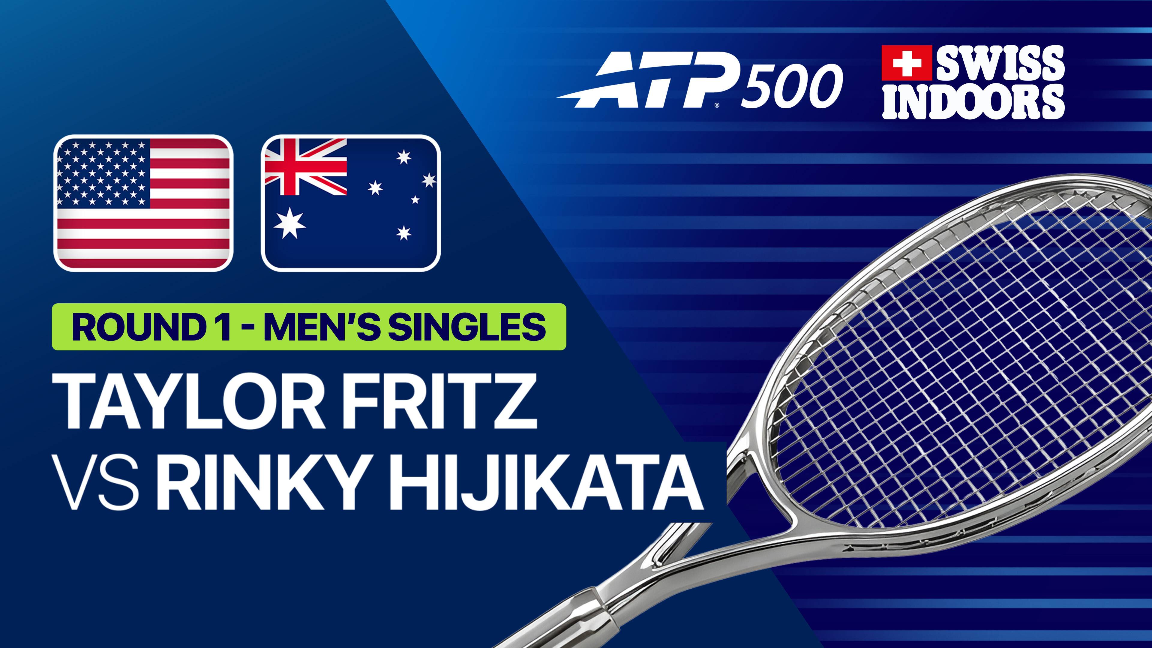 Taylor Fritz vs Rinky Hijikata - Round 1 | ATP 500: Swiss Indoors Basel 2026