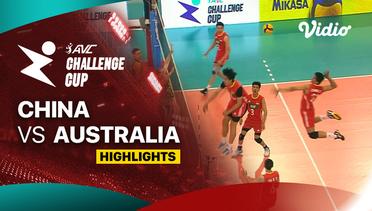 China vs Australia - Perebutan Posisi 5-8 - Highlights | AVC Challenge Cup for Men 2024