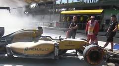 Kevin Magnussen car fire F1 Malaysia 2016 
