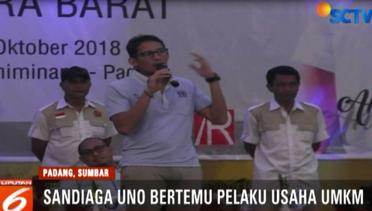 Kampanye di Padang, Sandiaga Sampaikan Gagasan OKE OCE Prasasti - Liputan6 Pagi