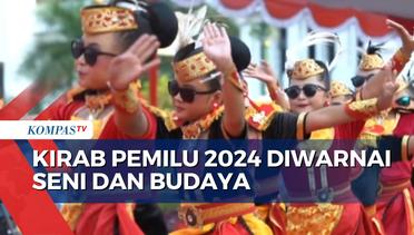 Estafet Kirab Pemilu 2024 Diwarnai Iringan Pasukan Paskibraka dan Tarian Daerah