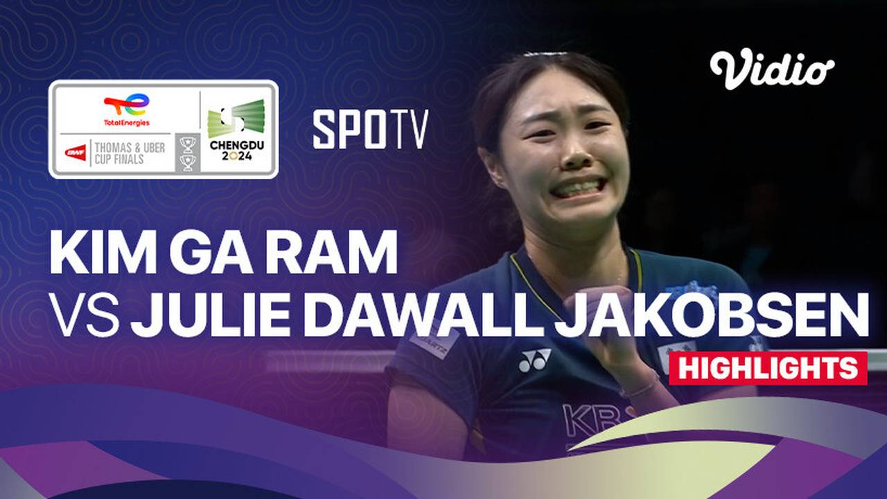 Kim Ga Ram (KOR) vs Julie Dawall Jakobsen (DEN) - Highlights | Uber Cup ...
